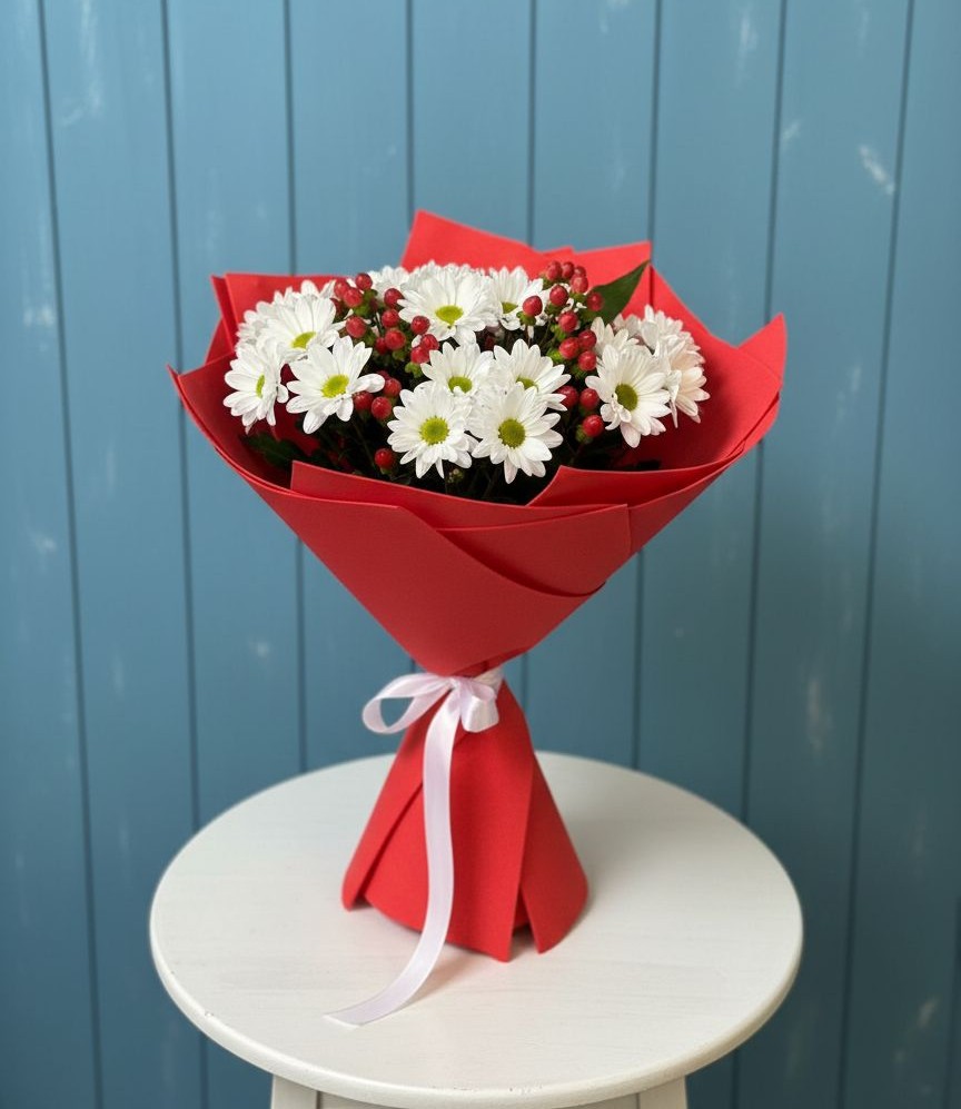 Букет цветов из: Хризантемы в Добрянке