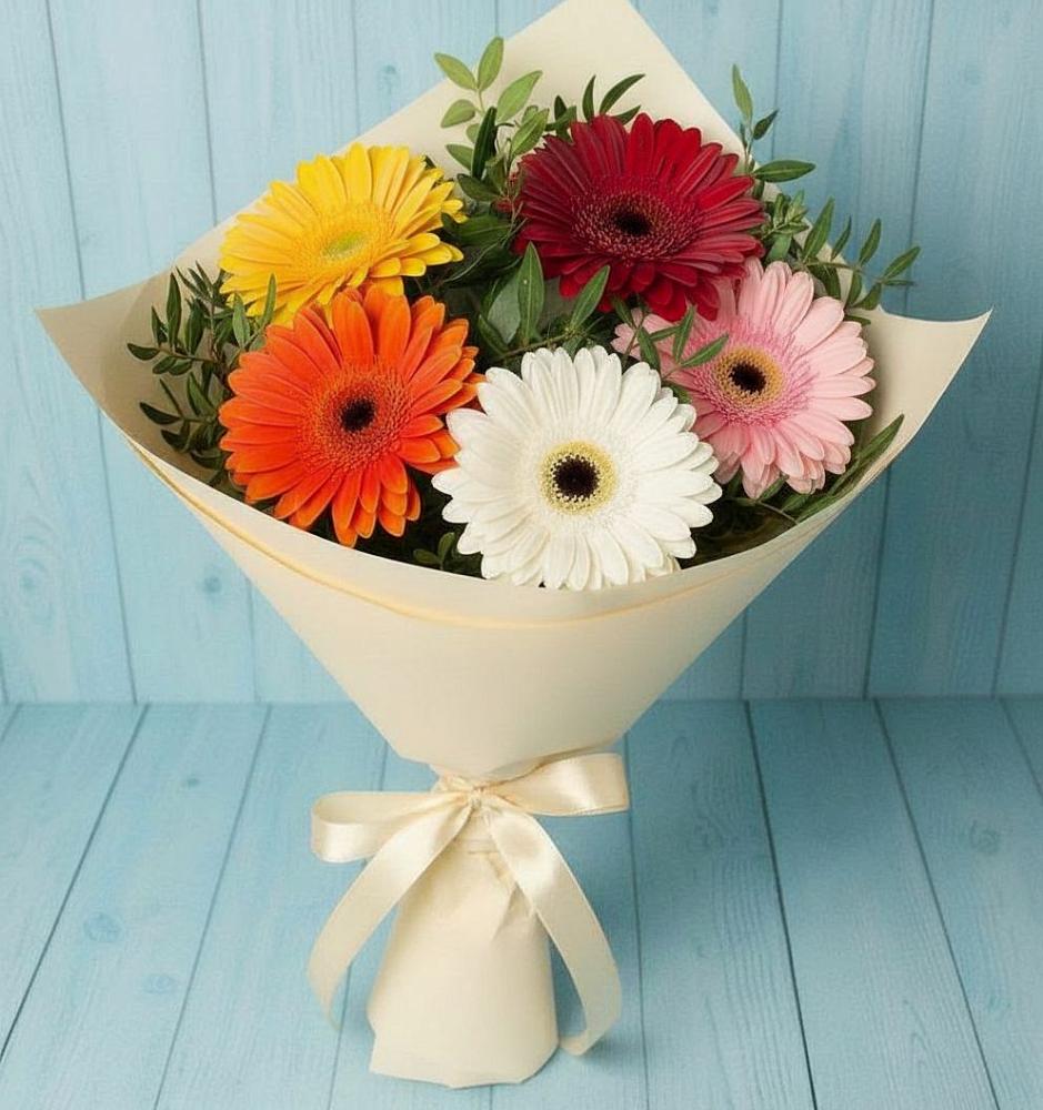 Букет цветов из: Герберы в Добрянке