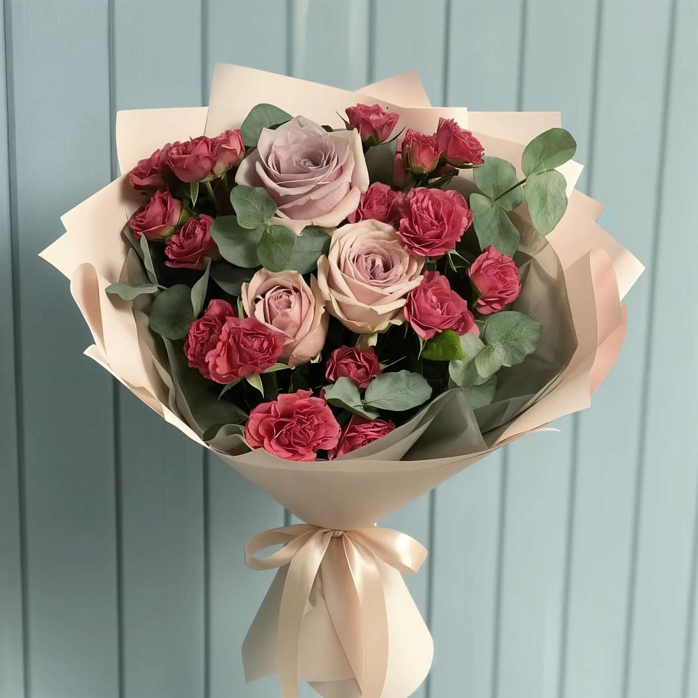 Букет цветов из: Гвоздики и Розы в Добрянке