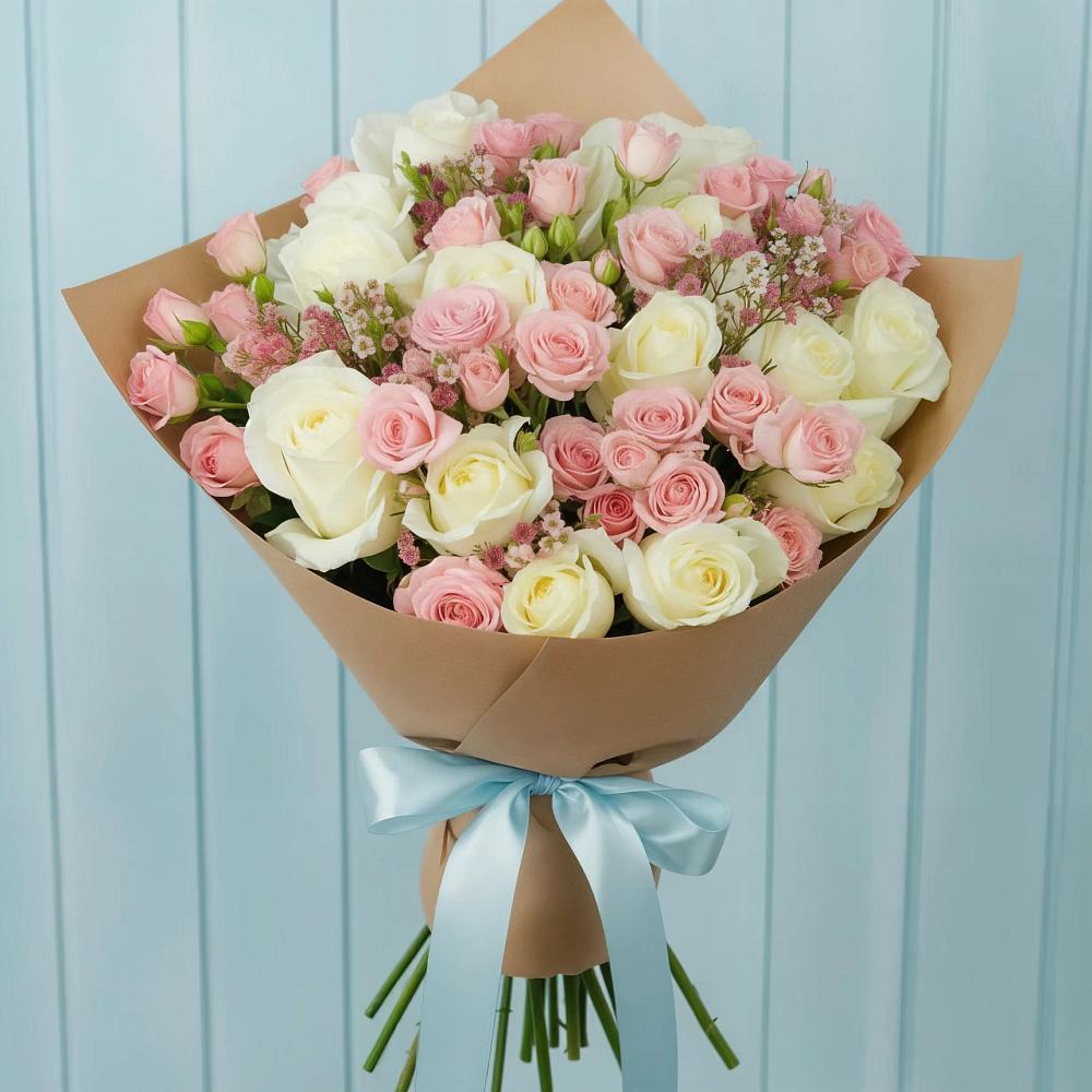 Букет цветов из: Розы в Добрянке