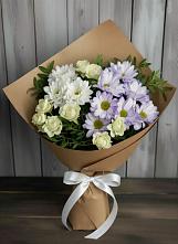Букет цветов из:  Хризантемы и Розы в Добрянке