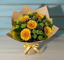 Букет цветов из:  Герберы и Хризантемы в Добрянке