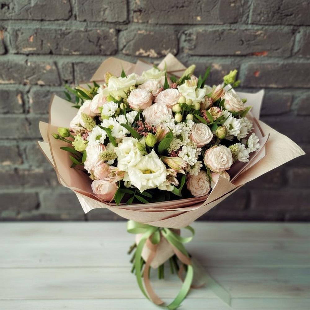 Букет цветов из: Альстромерии, Розы и Хризантемы в Добрянке