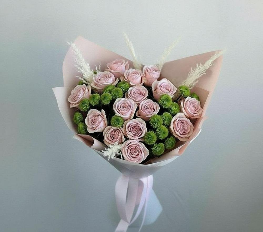 Букет цветов из: Розы и Хризантемы в Добрянке