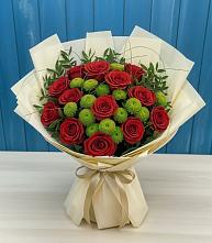 Букет цветов из:  Розы и Хризантемы в Добрянке