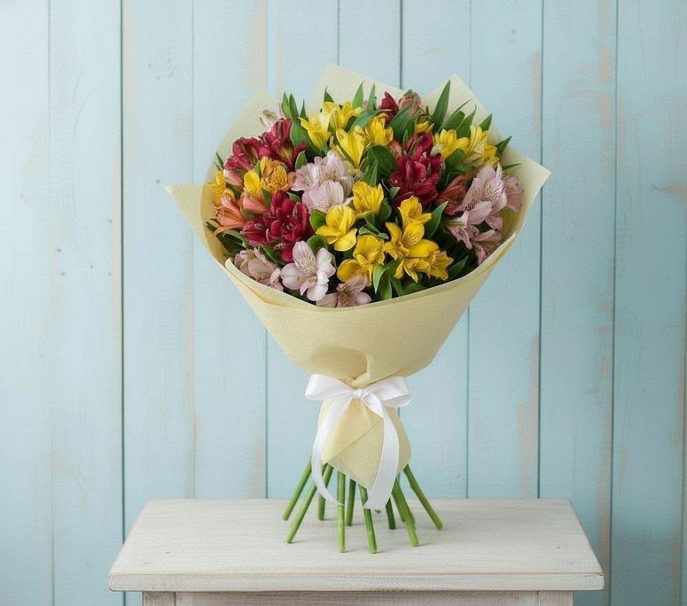 Букет цветов из: Альстромерии в Добрянке