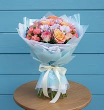 Букет цветов из:  Хризантемы и Розы в Добрянке