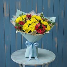 Букет цветов из:  Альстромерии и Хризантемы #REPLACE_PRED# Добрянке