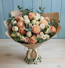 Букет цветов из:  Альстромерии и Розы в Добрянке